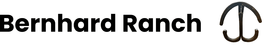 Bernhard Ranch logo with stylized horseshoe